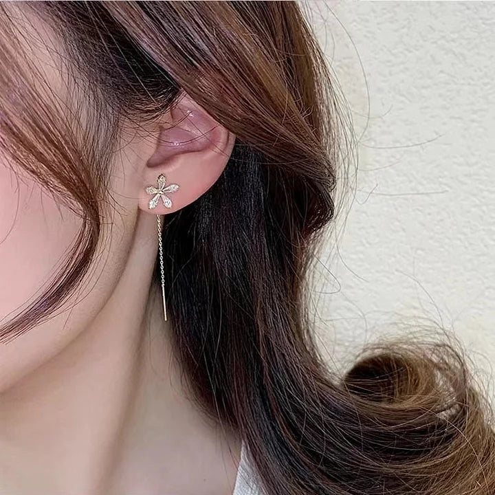 MeyChic™ Floral Tassel Zircon Earrings - Where Elegance Meets Effortless Sparkle ✨