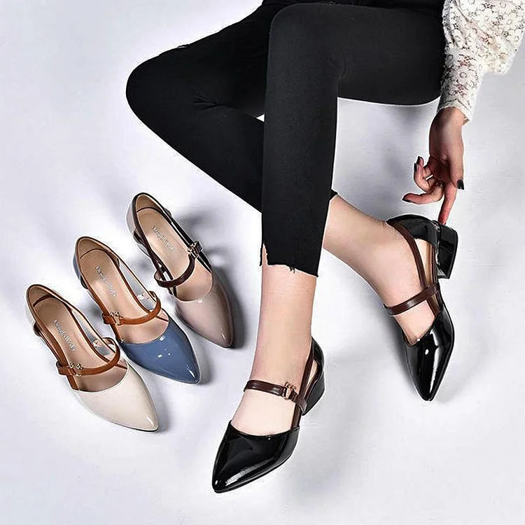 MeyChic™ Stylish Leather Heels – Modern Elegance in Every Step
