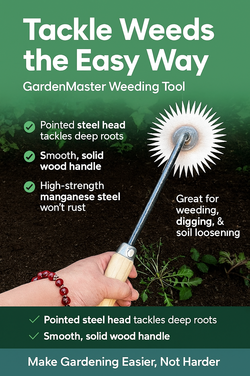 WeedPro™ GardenMaster Weeding Tool – The Garden Tool That Does the Hard Work for You