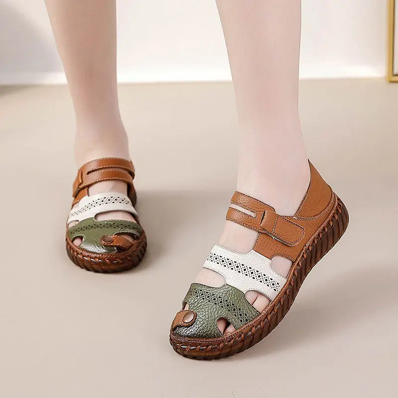 MeyChic™ Patchwork Comfort Sandals | Crafted for Comfort. Designed to Stand Out.