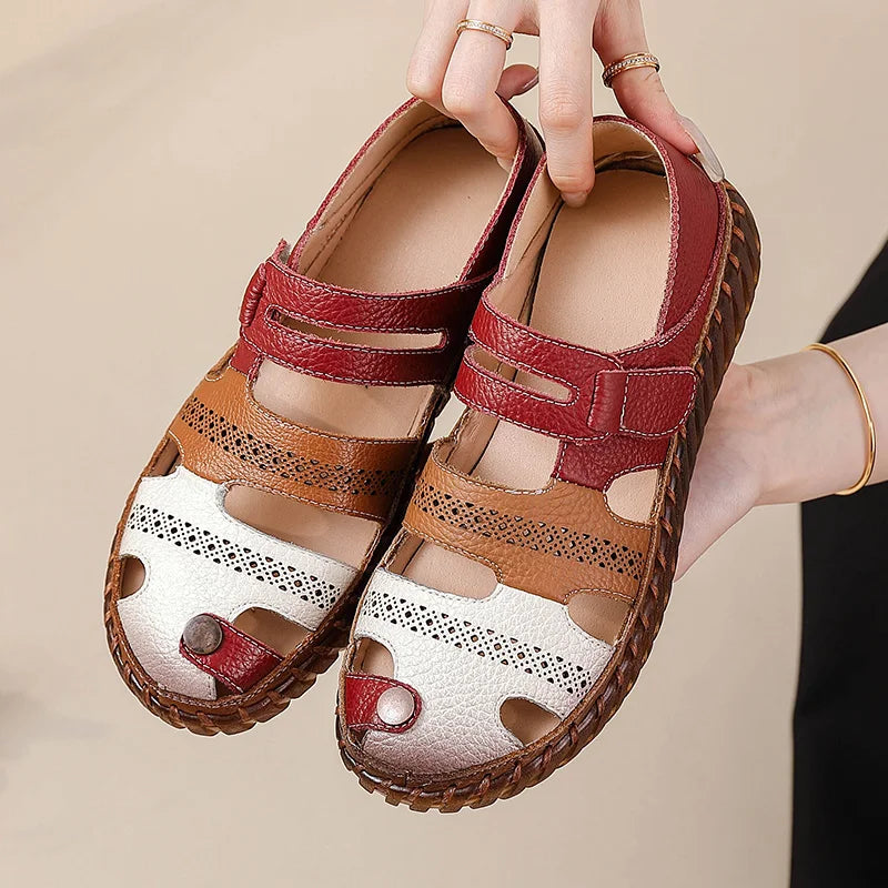 MeyChic™ Patchwork Comfort Sandals | Crafted for Comfort. Designed to Stand Out.