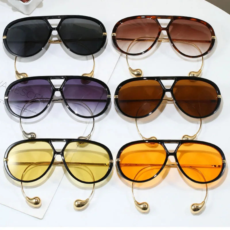 Vantros™ CurveFrame Aviators – Sculptural Statement Eyewear