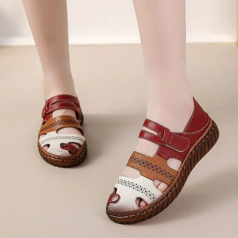 MeyChic™ Patchwork Comfort Sandals | Crafted for Comfort. Designed to Stand Out.