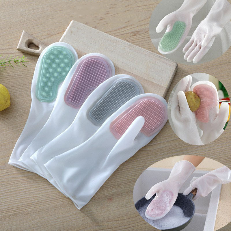 MeyClean™ – 2-in-1 Magic Dishwashing Gloves | Where Effortless Cleaning Meets Multifunctional Brilliance | BUNDLE OFFER