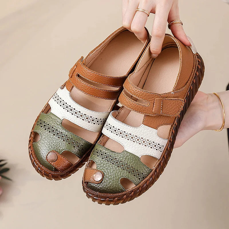 MeyChic™ Patchwork Comfort Sandals | Crafted for Comfort. Designed to Stand Out.