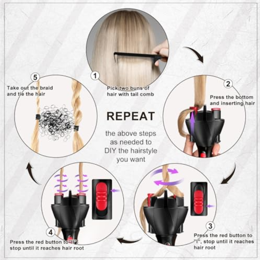 MeyTwist™ Magic Rotating Hairstyler – Spin Your Style to Life
