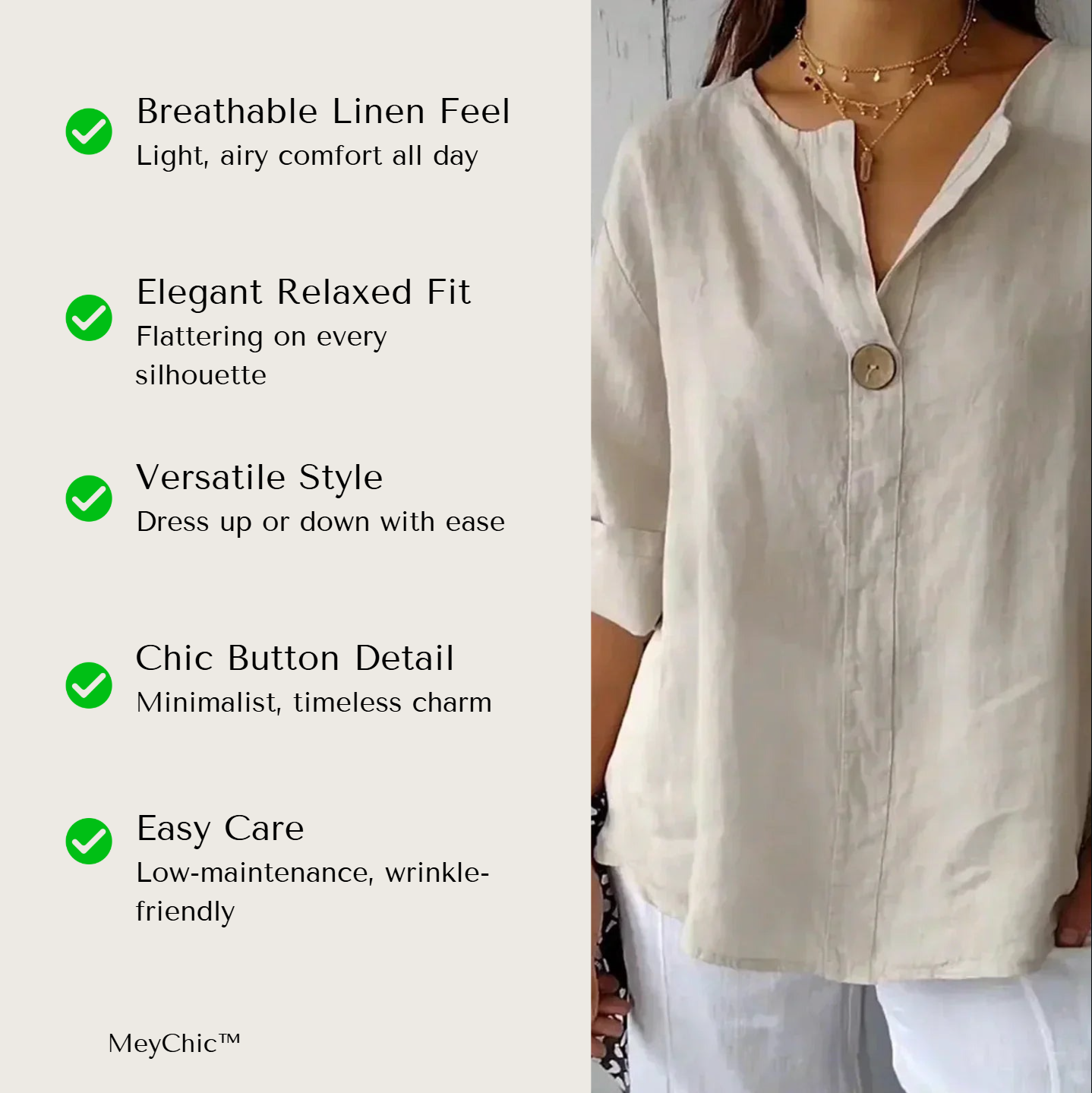 MeyChic™ Everyday Elegance Blouse | Redefine Casual. Embrace Effortless Elegance.