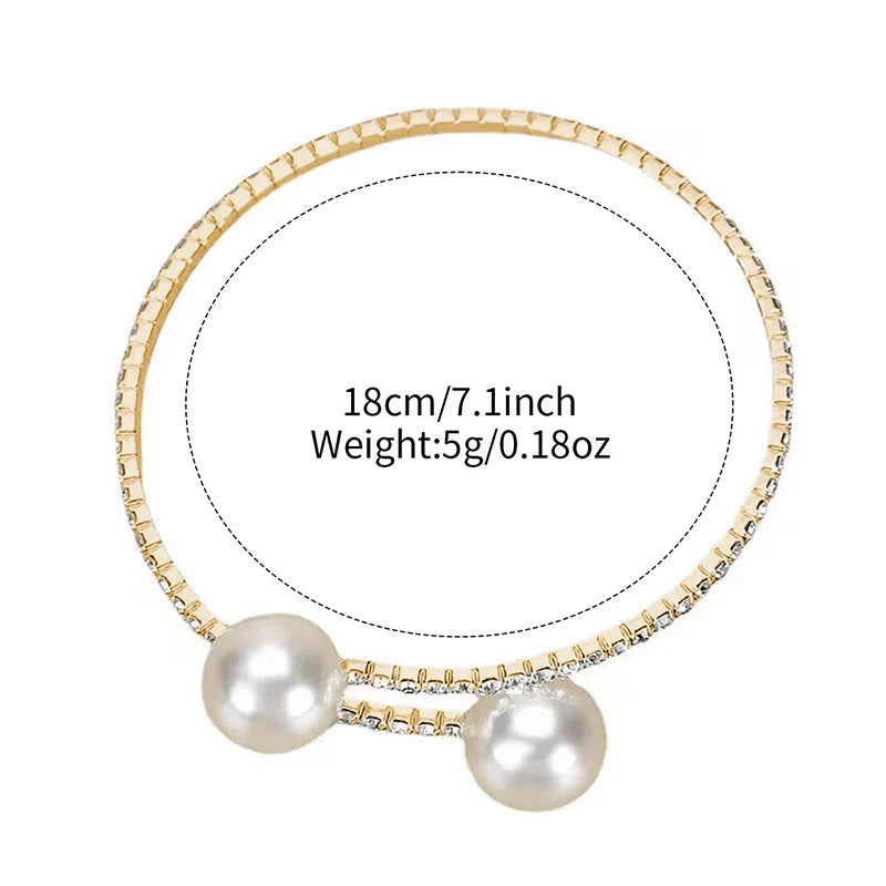 Elara Elegant Watch | Free Pearl Bracelet