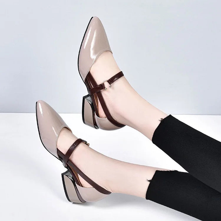MeyChic™ Stylish Leather Heels – Modern Elegance in Every Step