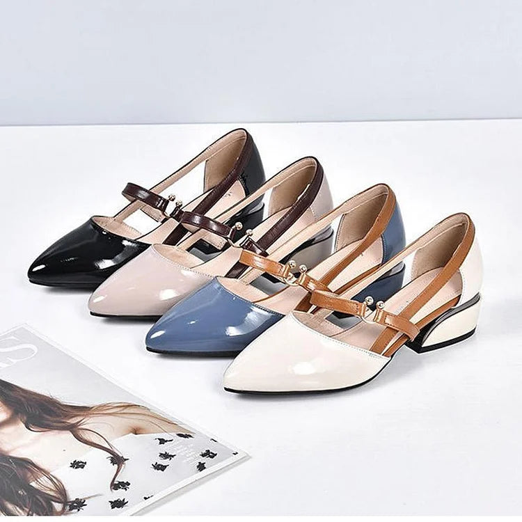 MeyChic™ Stylish Leather Heels – Modern Elegance in Every Step