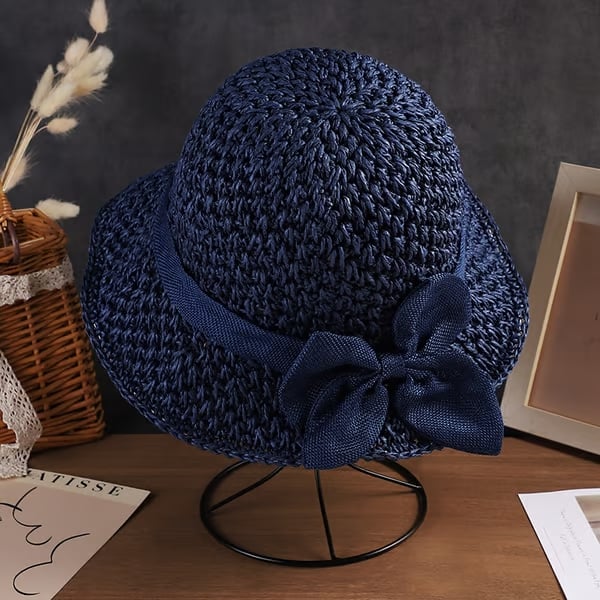 MeyChic™ Crochet Bow Straw Hat | Effortless Elegance, All Summer Long ✨