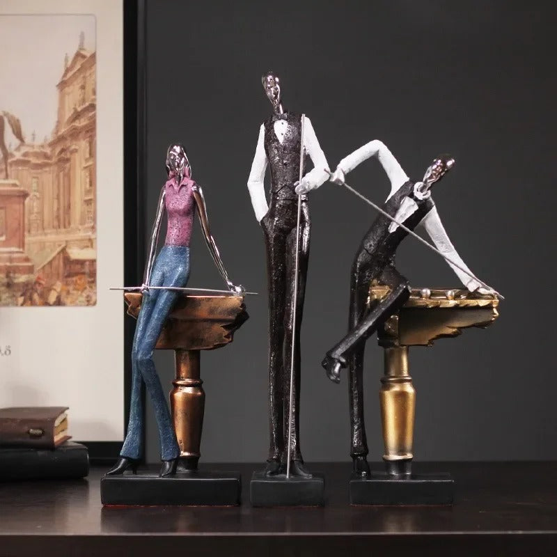 Abstract Pool Statues