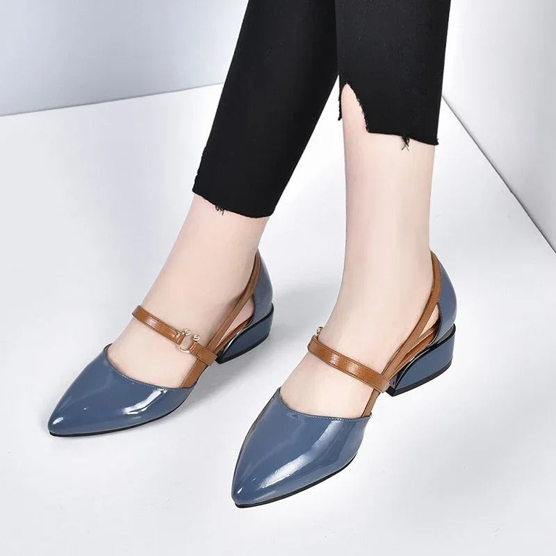MeyChic™ Stylish Leather Heels – Modern Elegance in Every Step