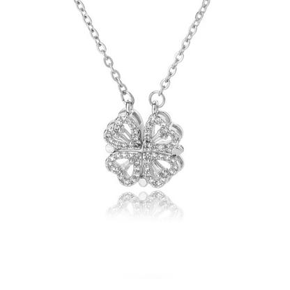 MeyHearts™ Magnetic Hearts Clover Necklace |  A Symbol of Love, Luck, and Elegance🍀💖