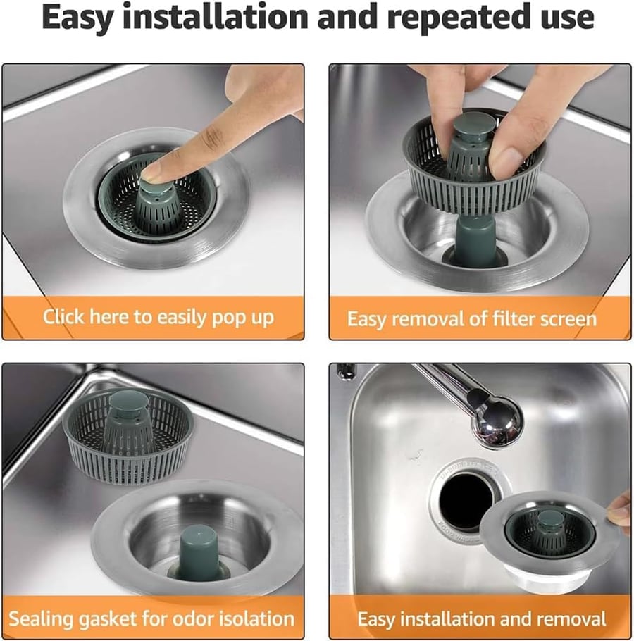 MeyDrain™ Bounce Core Drain Strainer – The Sink Saver Your Kitchen Has Been Waiting For | BUNDLE OFFER
