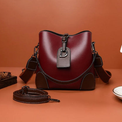 MeyChic™ LuxeCurve Leather Shoulder Bag | Elegance Made Effortless