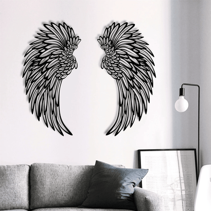 Meyrille CelestiLight™ - 2x Angel Wings Wall Art with LED Illumination