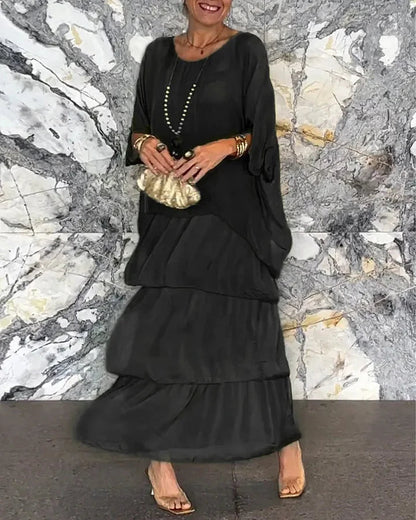 MeyChic™ Artisan Layered Ruffle Dress | Effortless Elegance, Redefined ✨