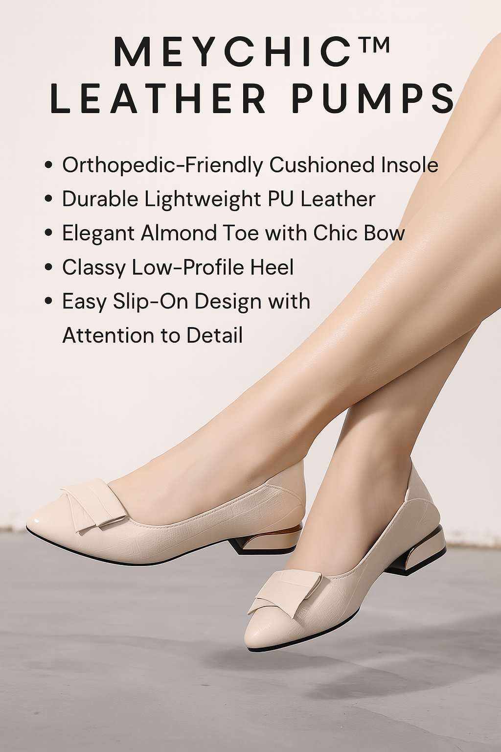 MeyChic™ Leather Pumps | Where Timeless Elegance Meets All-Day Comfort