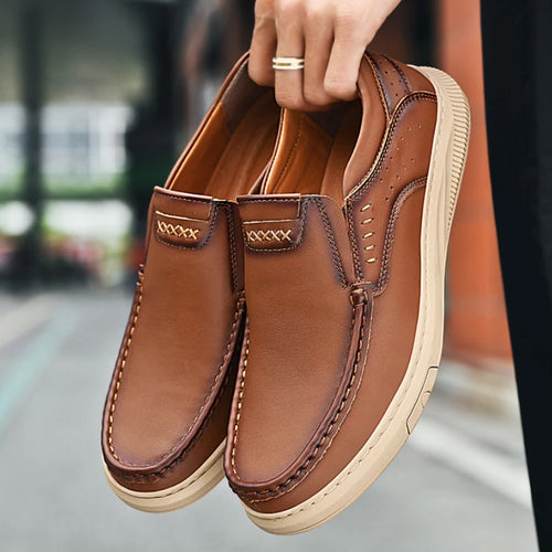 Jonathan Men's Casual Leather Slip-On Shoes