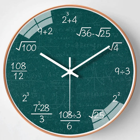 MeyHome™ Math Equations Wall Clock | Time to Solve – Where Every Hour Is a Math Challenge