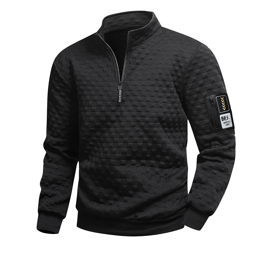 Metro Forge Textured Zip-Sleeve Sweater