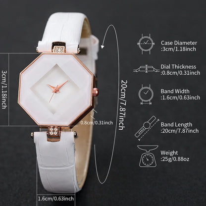 Elara Elegant Watch | Free Pearl Bracelet