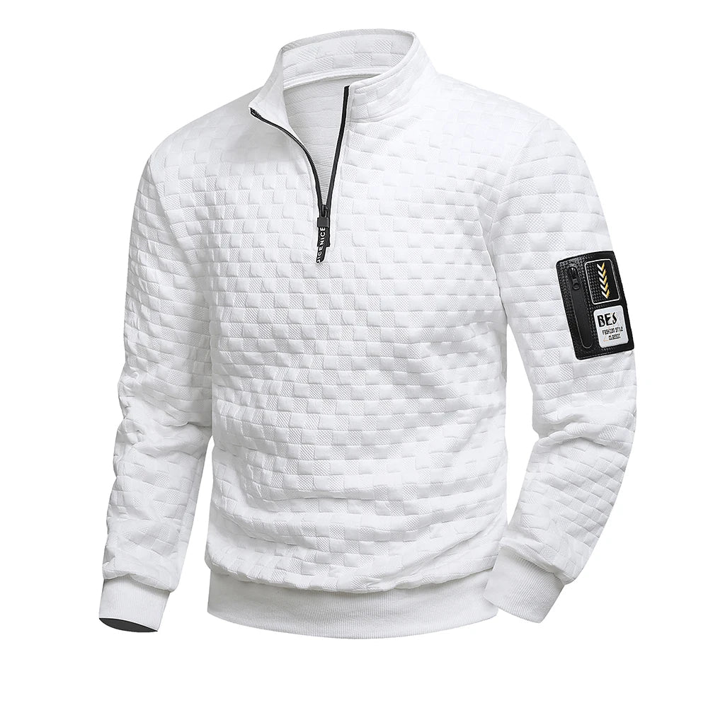 Metro Forge Textured Zip-Sleeve Sweater