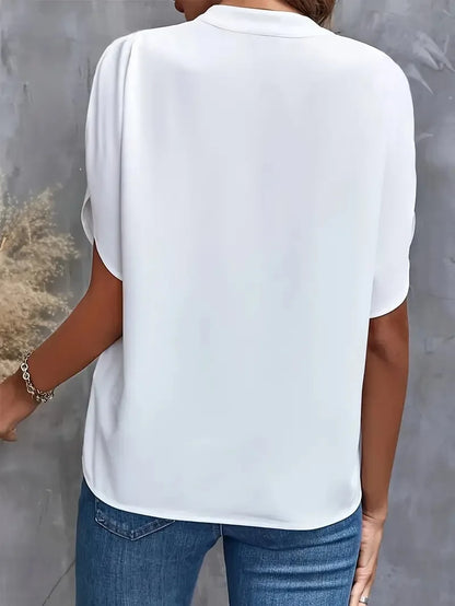 Leonara Flutter Sleeve Chiffon Blouse