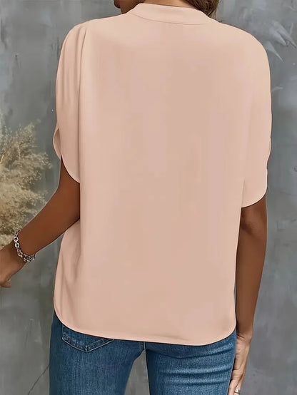 Leonara Flutter Sleeve Chiffon Blouse