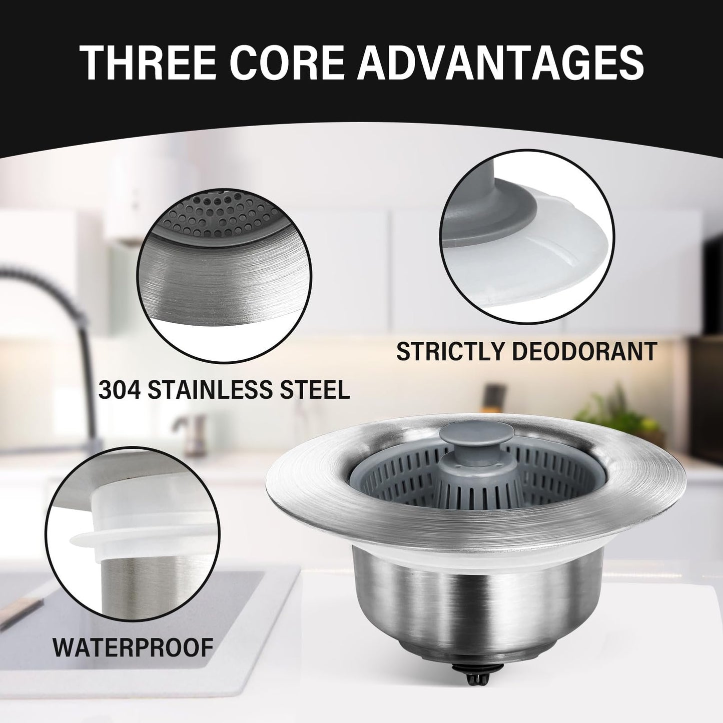 MeyDrain™ Bounce Core Drain Strainer – The Sink Saver Your Kitchen Has Been Waiting For | BUNDLE OFFER