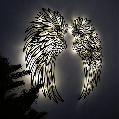 Meyrille CelestiLight™ - 2x Angel Wings Wall Art with LED Illumination
