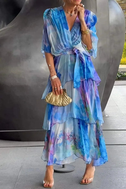MeyChic™ Elegant Chiffon Dress | Grace in Every Step 🌺
