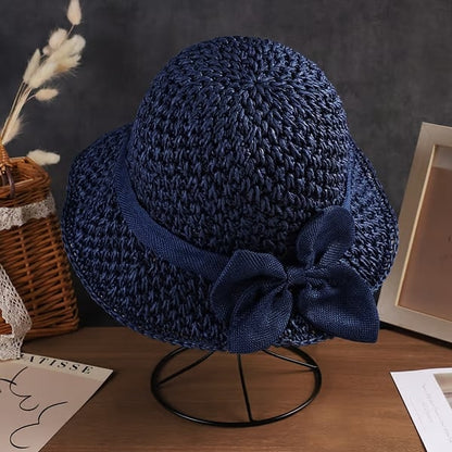 MeyChic™ Crochet Bow Straw Hat | Effortless Elegance, All Summer Long ✨